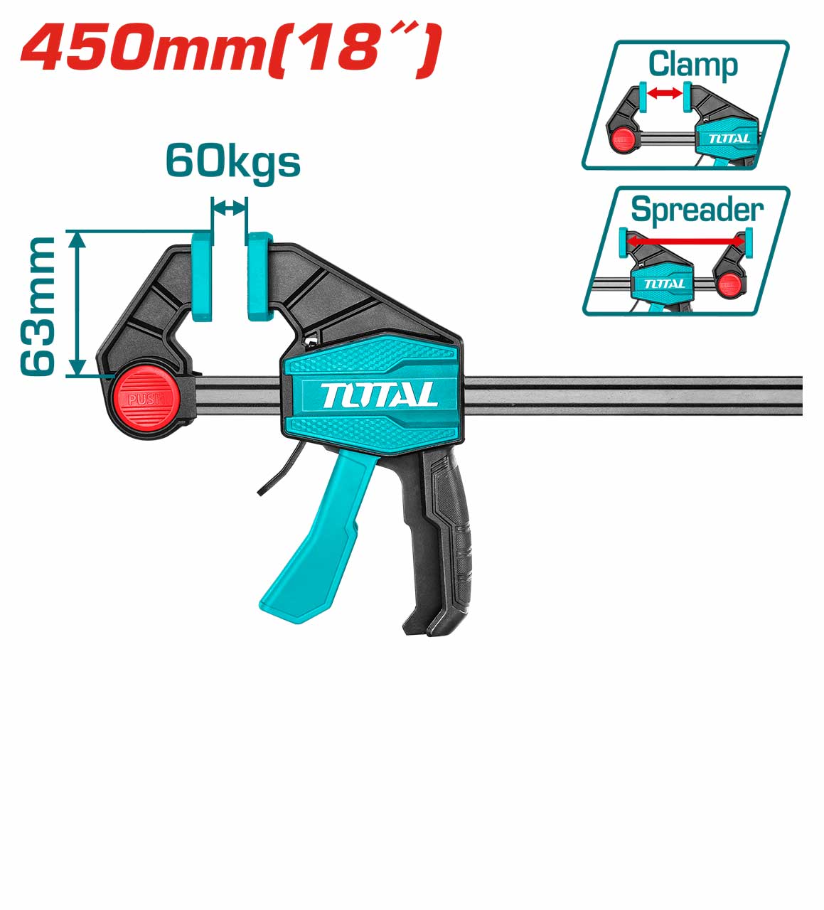 Total Quick Bar Clamps THT1340603 Total